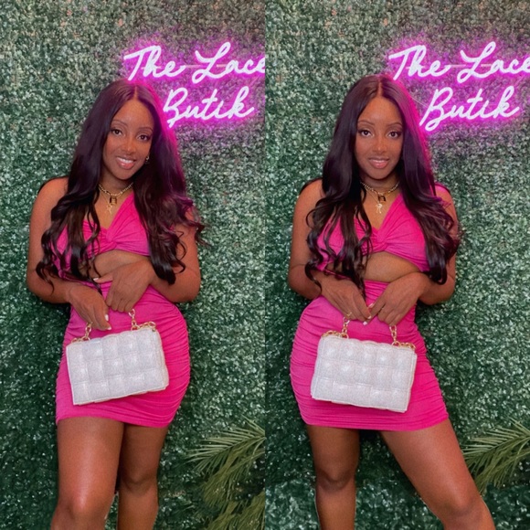 Asymmetric Front Twisted Ruched Dress - Picture 3 of 6